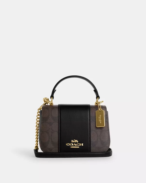 coach lysa top handle in signature canvas