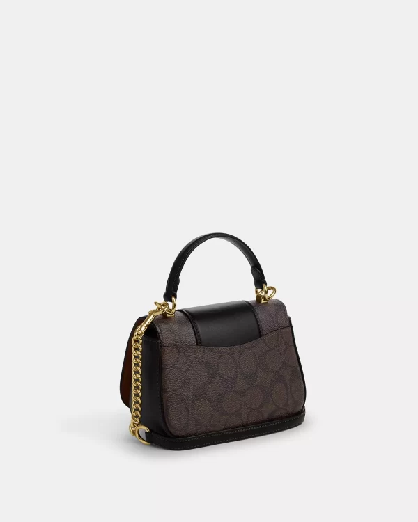 coach lysa top handle in signature canvas