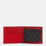 coach 3 in 1 wallet in signature canvas with varsity motif