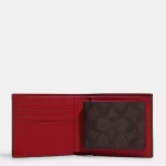 coach 3 in 1 wallet in colorblock signature canvas with coach patch