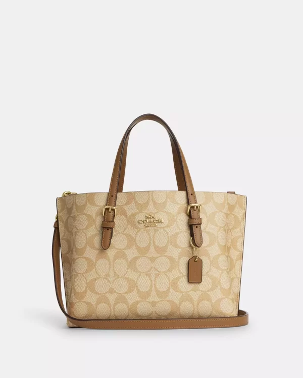 coach mollie tote 25 in signature canvas