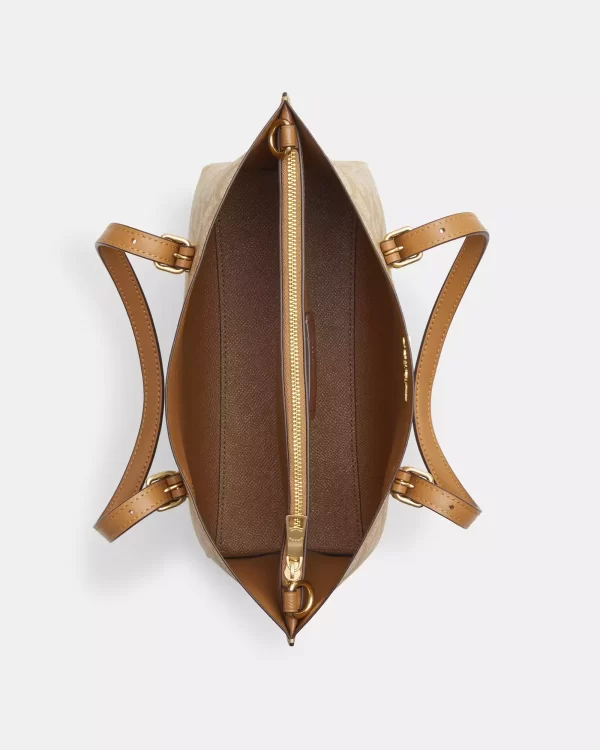 coach mollie tote 25 in signature canvas