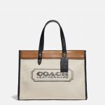 coach field tote 30 with coach badge