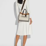 coach field tote 30 with coach badge