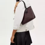 coach mini city tote in signature canvas (oxblood) ( eta 5 6 april )