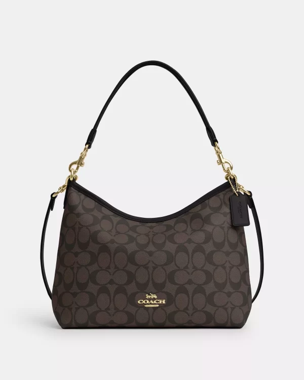 coach laurel shoulder bag in signature canvas