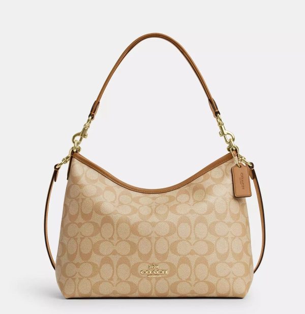 coach laurel shoulder bag in signature canvas