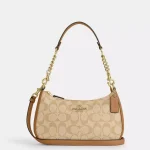 coach teri shoulder bag in signature canvas