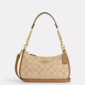 coach teri shoulder bag in signature canvas