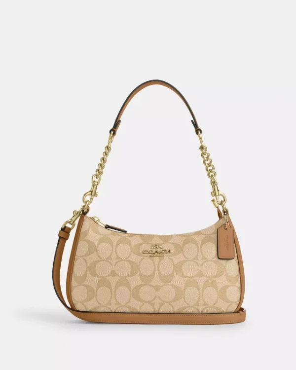 coach teri shoulder bag in signature canvas