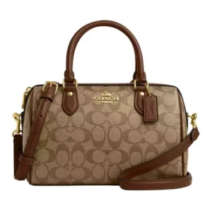 coach rowan satchel in signature canvas