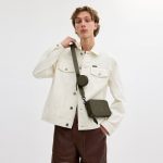 coach charter slim crossbody in signature canvas jacquard