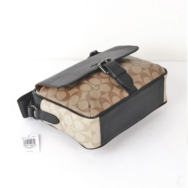 coach hudson crossbody colorblock in signature canvas