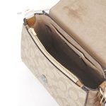 coach morgan top handle satchel bag in blocked signature canvas