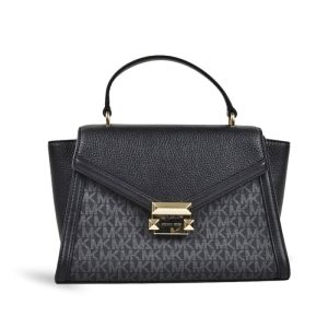 michael kors whitney medium flap top handle satchel