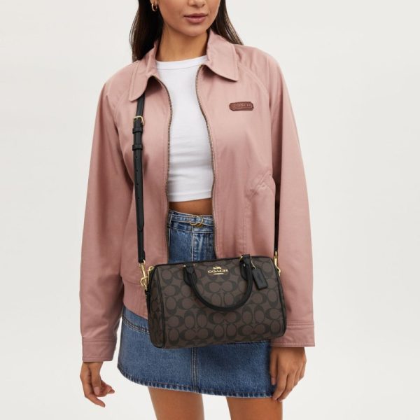 coach rowan in signature canvas