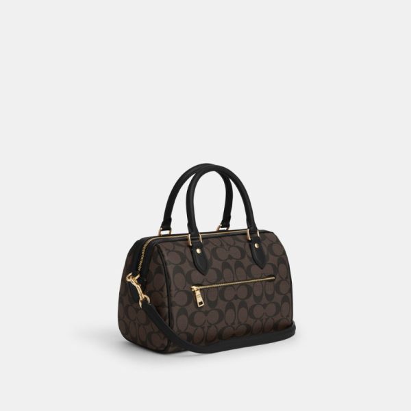 coach rowan in signature canvas