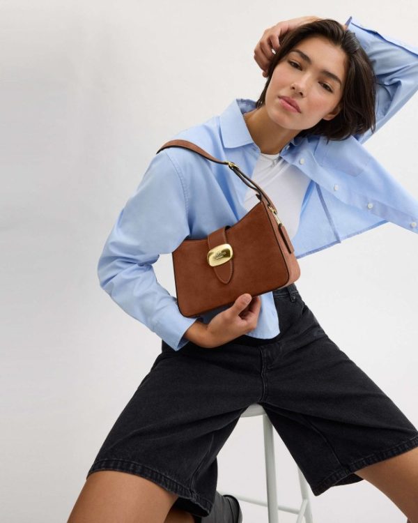 coach eliza shoulder bag ( suede )