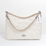 coach laurel shoulder bag in signature embossed