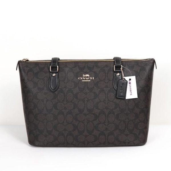 coach gallery tote in signature canvas