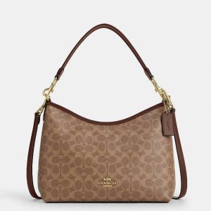 coach laurel shoulder bag in signature canvas