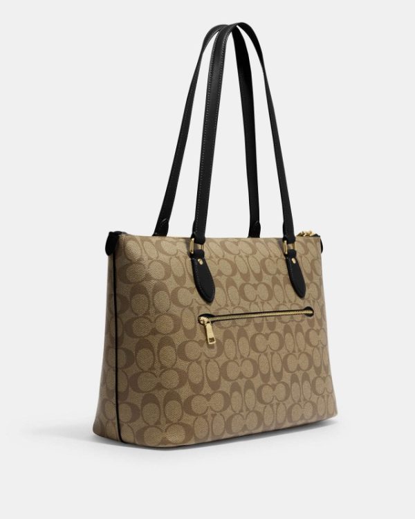 coach gallery tote in signature canvas