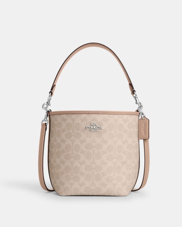 coach city bucket in signature canvas