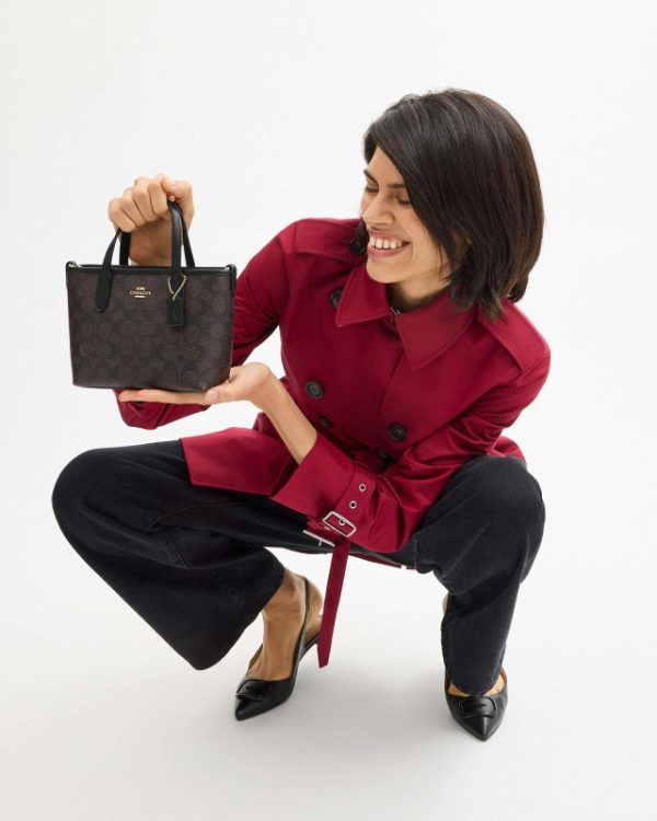 coach city mini tote bag in signature canvas