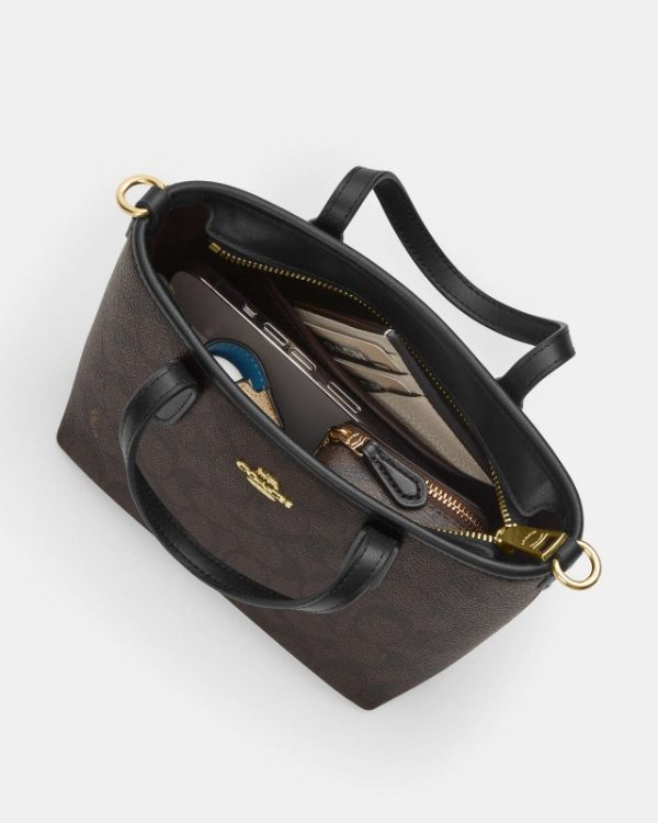 coach city mini tote bag in signature canvas