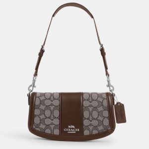coach andrea shoulder bag in signature jacquard