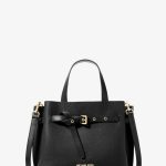 michael kors emilia small pebbled leather satchel