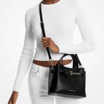 michael kors emilia small pebbled leather satchel