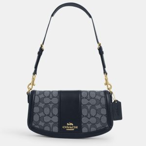 coach andrea shoulder bag in siganture jacquard