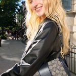 coach andrea shoulder bag in siganture jacquard