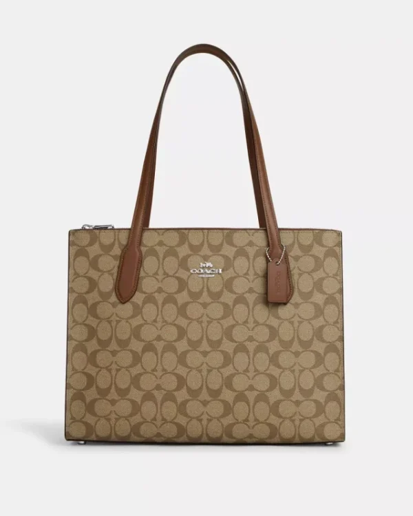 coach nina tote in signature canvas