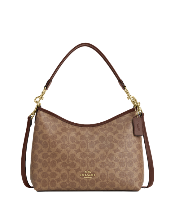 coach laurel shoulder bag in signature canvas