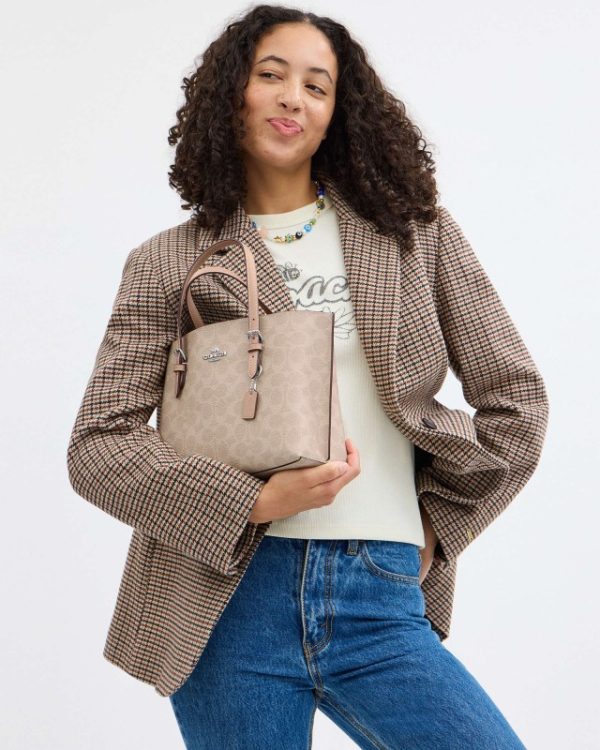coach mollie tote 25 in signature canvas