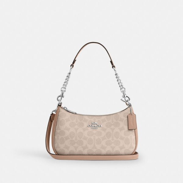 coach teri shoulder bag in signature canvas