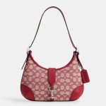 coach hamptons hobo bag in signature textile jacquard