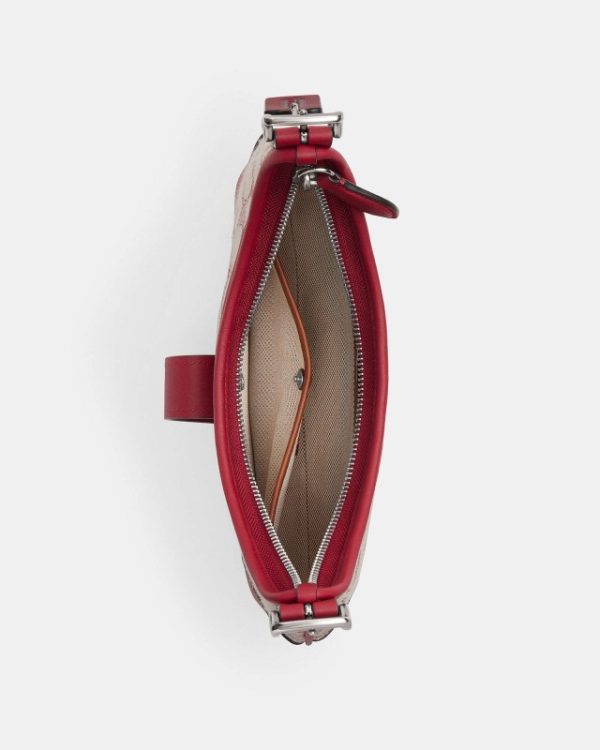 coach hamptons hobo bag in signature textile jacquard