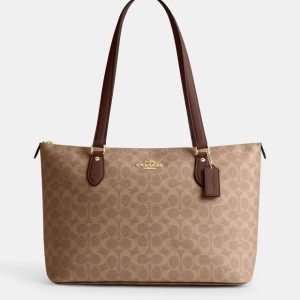 coach gallery tote in signature canvas