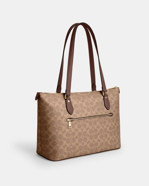 coach gallery tote in signature canvas