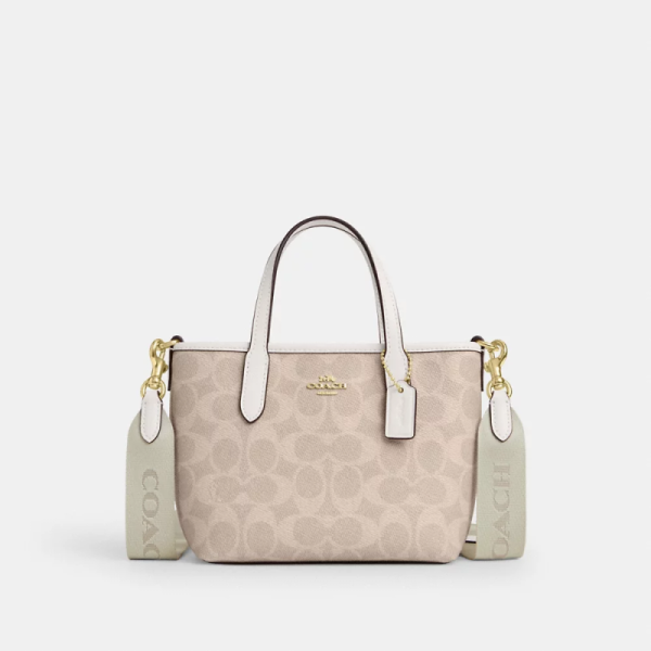 coach city mini tote in signature canvas