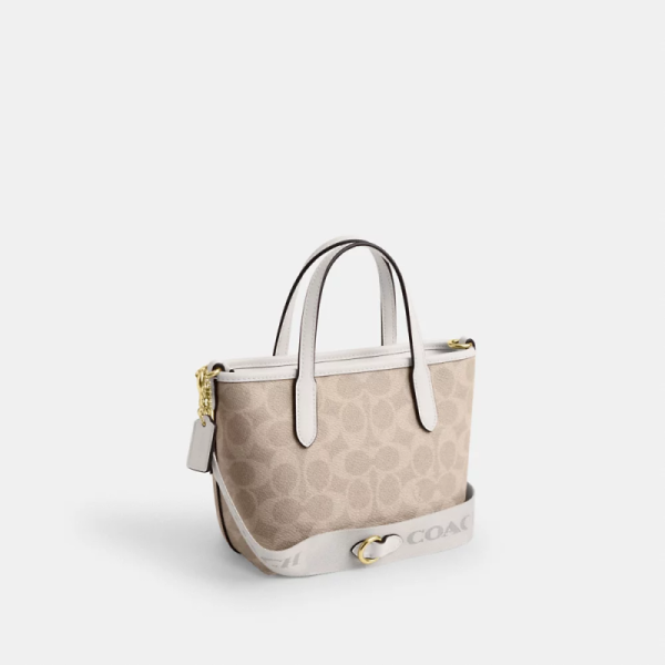 coach city mini tote in signature canvas
