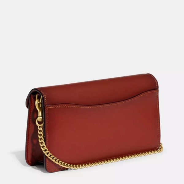 coach tabby chain clutch bag in signature canvas
