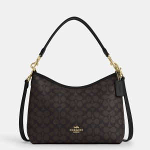 coach laurel shoulder bag in signature canvas