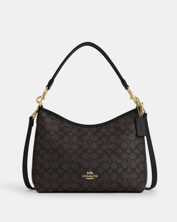 coach laurel shoulder bag in signature canvas