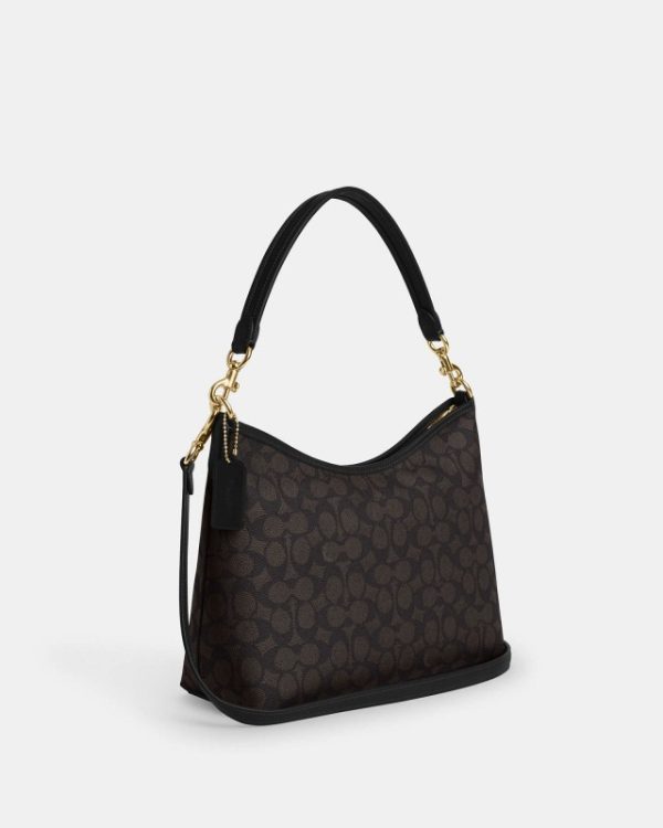 coach laurel shoulder bag in signature canvas