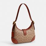 coach hamptons hobo in signature canvas