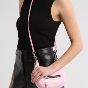 marc jacobs mini crescent crinkle leather crossbody bag
